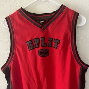 Split tank top jersey, BMX skateboarding Y2K vintage
